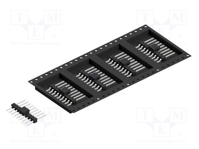 Connector: pin strips; pin header; male; PIN: 9; 2.54mm; SMT; 1x9