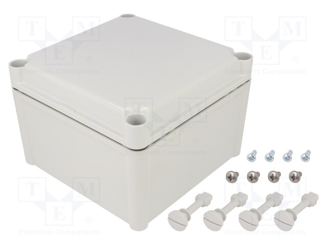 Enclosure: multipurpose; X: 188mm; Y: 188mm; Z: 130mm; FEX; grey; IP54