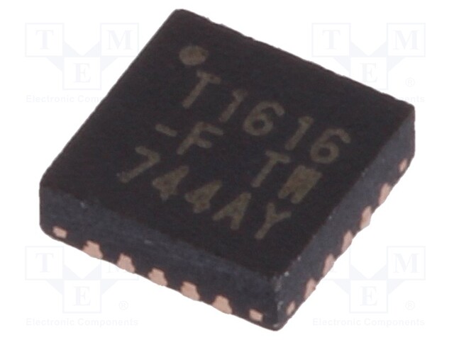 AVR microcontroller; EEPROM: 256B; SRAM: 2kB; Flash: 16kB; VQFN20