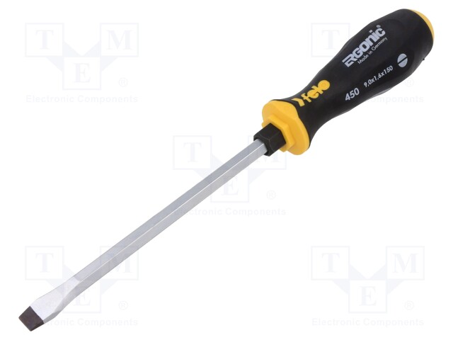 Screwdriver; slot; for impact; 9,0x1,6mm; ERGONIC®