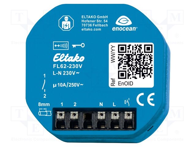 Executive module; EnOcean; plaster embedded; 230VAC; NO; Ch: 1