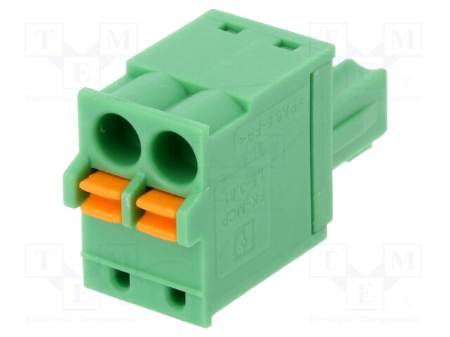Pluggable terminal block; 3.81mm; ways: 2; straight; plug; female