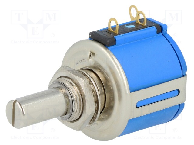 Potentiometer: shaft; multiturn; 100kΩ; 2W; ±10%; 6.35mm; linear