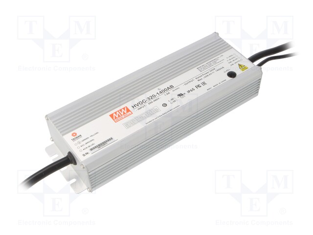 Power supply: switched-mode; LED; 320W; 114.3÷228.6VDC; IP65; 2kg