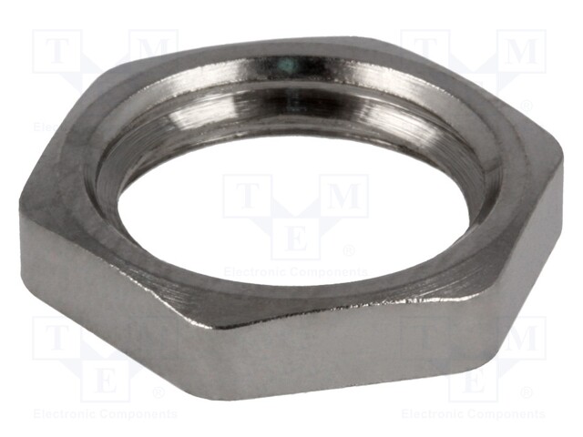 Nut; PG11; brass; nickel; 21mm