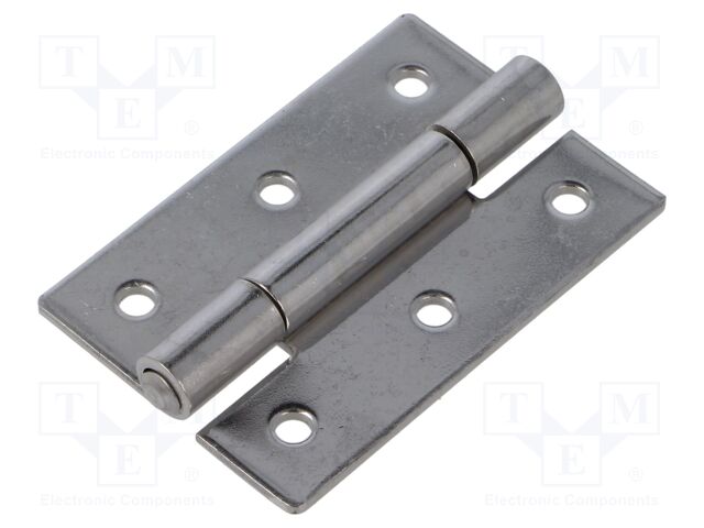 Hinge; Width: 50mm; stainless steel; H: 75mm