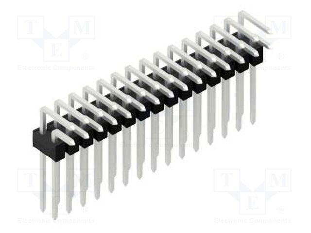 Connector: pin strips; pin header; male; PIN: 30; 2.54mm; THT; 2x15