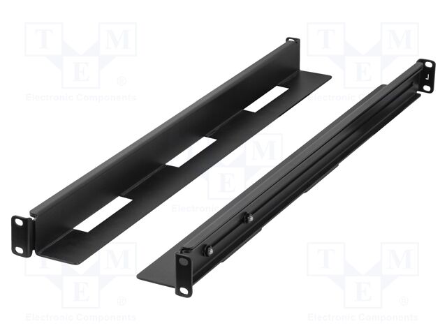Mounting rail; black; Standard: 19"