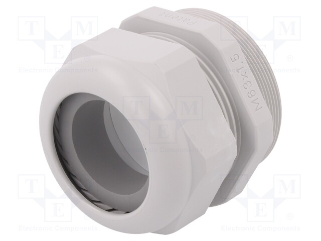 Cable gland; M63; IP68; Mat: polyamide; light grey; UL94V-0