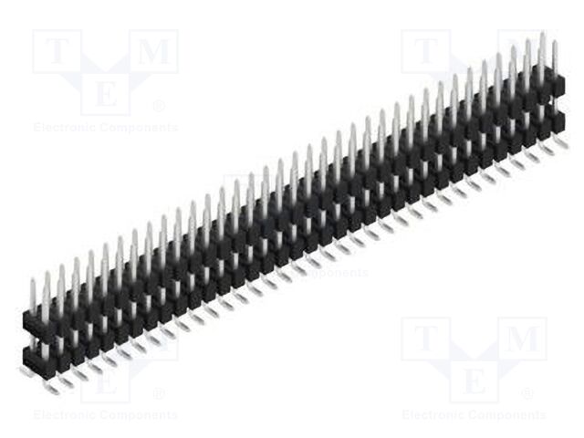 Connector: pin strips; pin header; male; PIN: 72; 2.54mm; SMT; 2x36