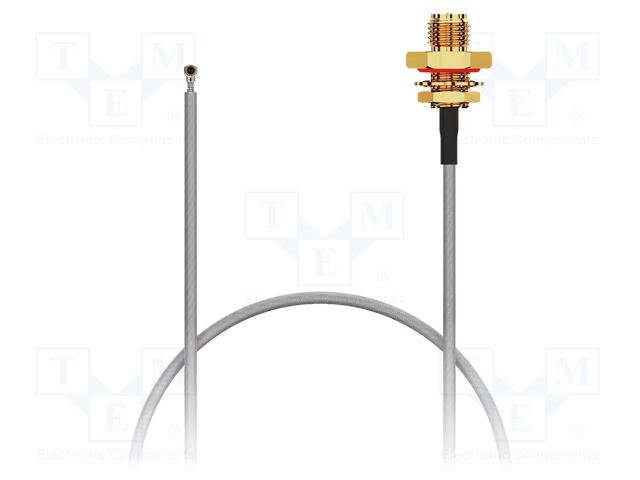 Cable; IPEX MHF 4L,RP-SMA female; black; -40÷85°C; 0÷6GHz; 200mm