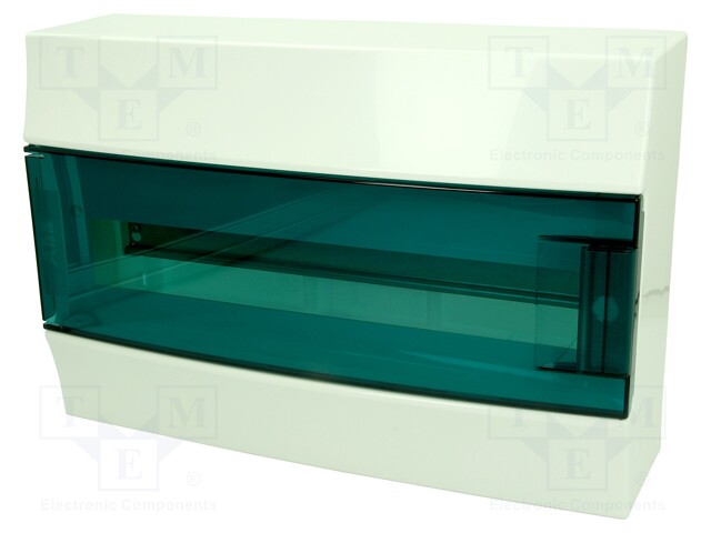 Enclosure: for modular components; IP41; grey; No.of mod: 18