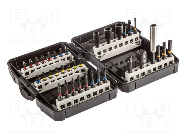 Kit: screwdriver bits; hex key,Phillips,Pozidriv®,Torx®; impact