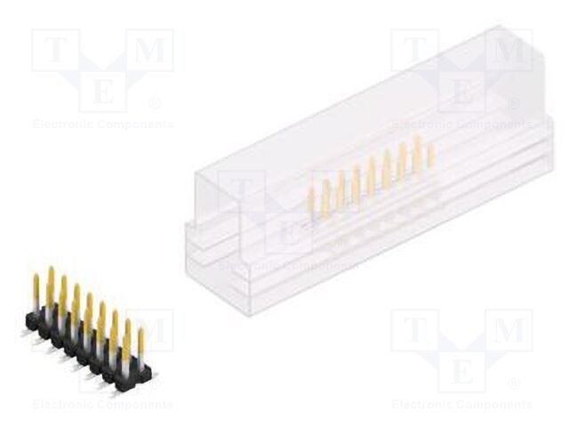 Connector: pin strips; pin header; male; PIN: 16; 2.54mm; SMT; 2x8
