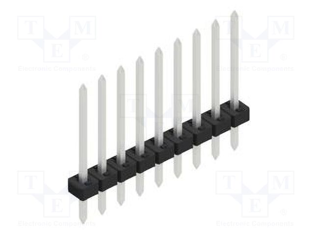 Connector: pin strips; pin header; male; PIN: 9; 2mm; THT; 1x9; 100V