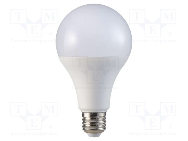 LED lamp; white warm; E27; 220÷240VAC; 2000lm; P: 18W; 200°; 3000K