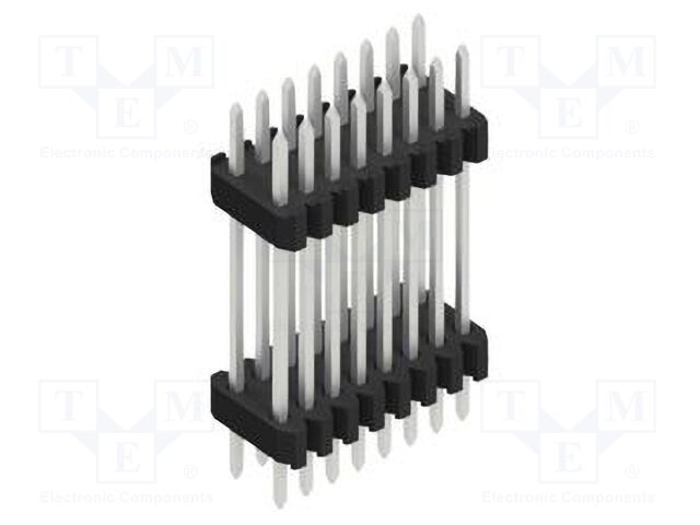 Connector: pin strips; pin header; male; PIN: 16; 1.27mm; THT; 2x8
