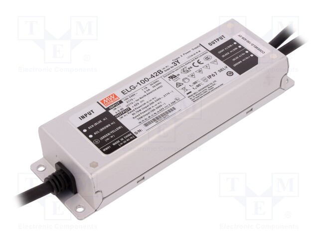 Power supply: switched-mode; LED; 95.76W; 42VDC; 2.28A; 100÷305VAC