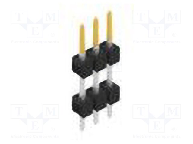 Connector: pin strips; pin header; male; PIN: 3; 2.54mm; THT; 1x3
