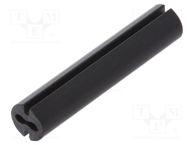 Spacer sleeve; LED; Øout: 4.8mm; ØLED: 3mm; L: 24mm; black; UL94V-0