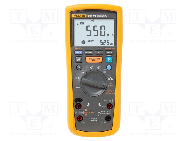 Digital multimeter; LCD (6000),with a backlit; True RMS AC
