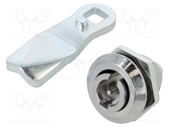 Lock; cast zinc; 20mm; Kind of insert bolt: double-bit insert