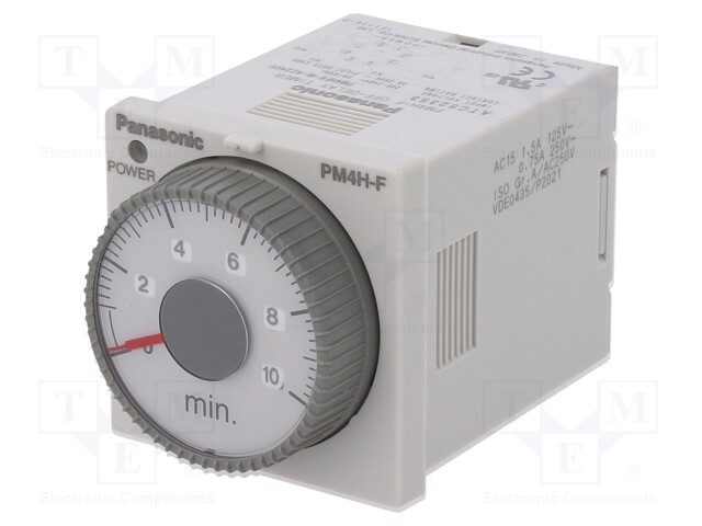 Timer; 0,04min÷10min; DPDT; 250VAC/3A; 100÷240VAC; -10÷50°C; PIN: 8