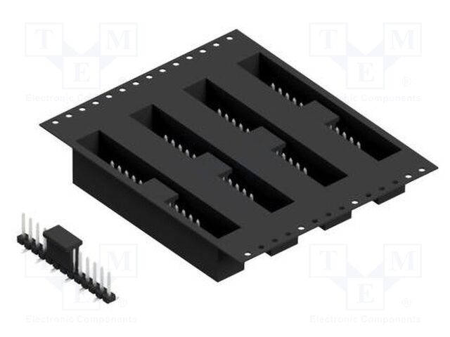 Connector: pin strips; pin header; male; PIN: 13; 2.54mm; SMT; 1x13