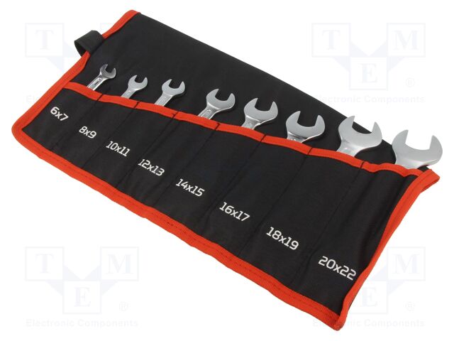 Double-sided; Chrom-vanadium steel; Plating: chromium; 8pcs.