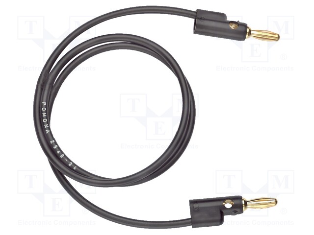 Test lead; 60VDC; 30VAC; 15A; Len: 0.61m; black; Features: stackable