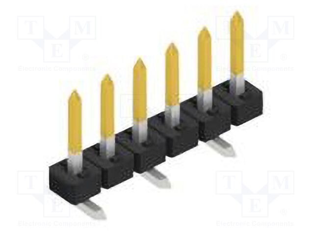 Connector: pin strips; pin header; male; PIN: 6; 2mm; SMT; 1x6; 100V