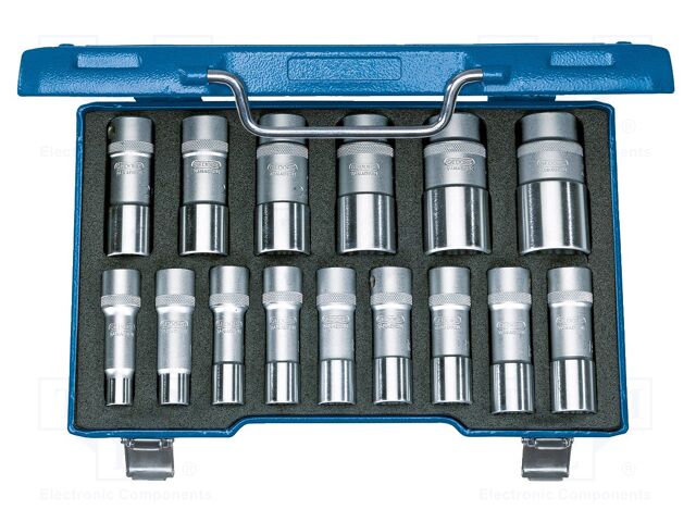 Wrench-set; rattle,socket spanner; 1/2"; 15pcs.