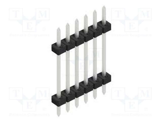 Connector: pin strips; pin header; male; PIN: 6; 2mm; THT; 1x6; 100V