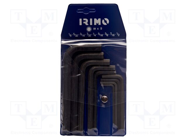 Wrenches set; inch,hex key; steel; 12pcs.