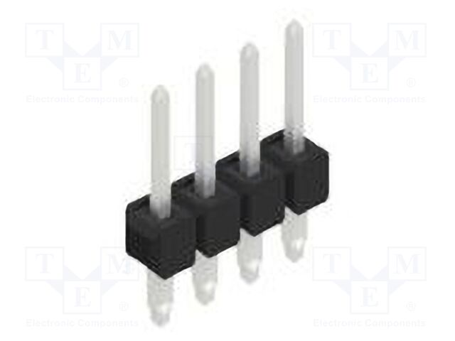 Connector: pin strips; pin header; male; PIN: 4; 2.54mm; THT; 1x4