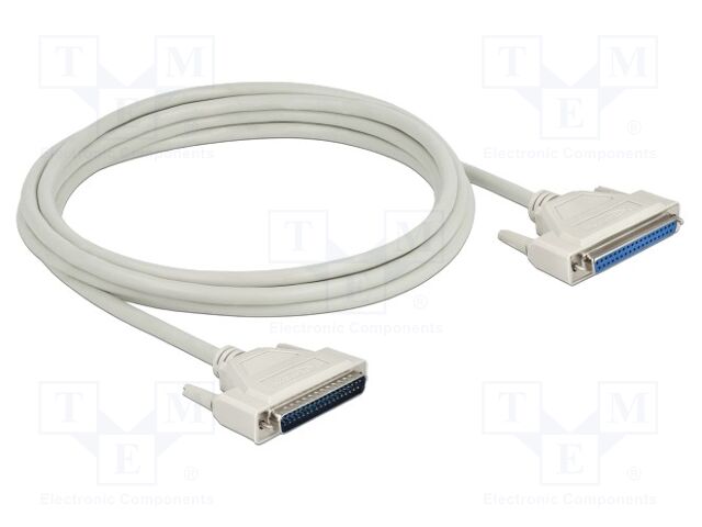 Cable; D-Sub 37pin socket,D-Sub 37pin plug; Len: 3m; beige