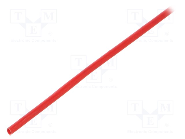 Insulating tube; red; -20÷155°C; Øint: 2mm; L: 200m