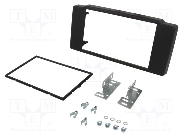 Radio frame; Renault; 2 DIN; black