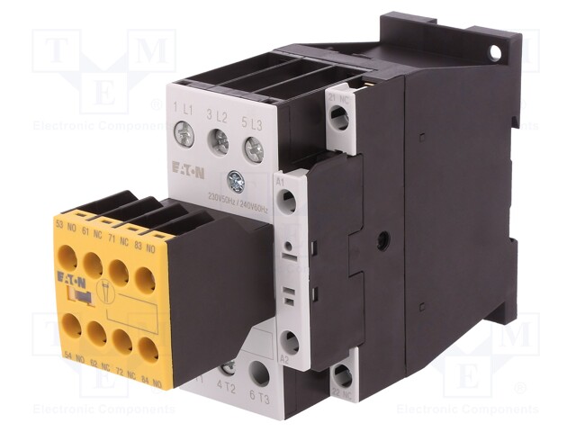 Contactor: 3-pole; NO x3; Auxiliary contacts: NC x3,NO x2; 32A
