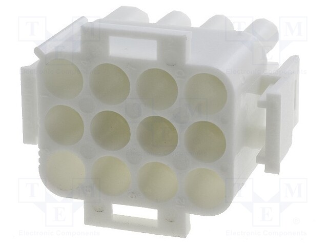 Plug; wire-wire; male/female; MLX; 6.35mm; PIN: 12; Layout: 3x4