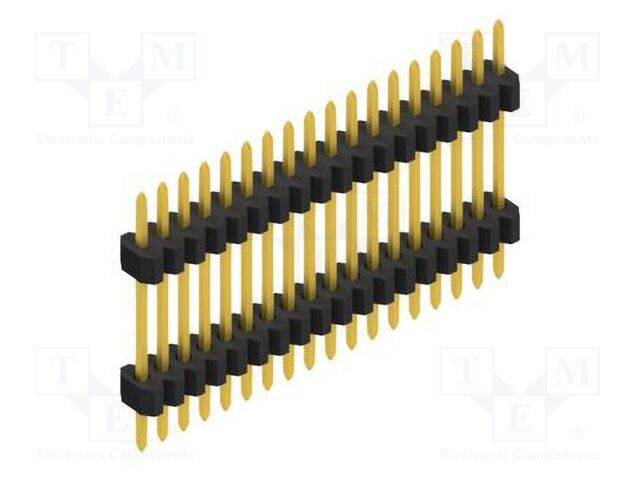 Connector: pin strips; pin header; male; PIN: 18; 1.27mm; THT; 1x18