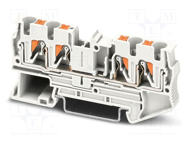 Splice terminal: rail; PT; 32A; 800V; push-in; PA; L: 35.3mm; W: 6.2mm