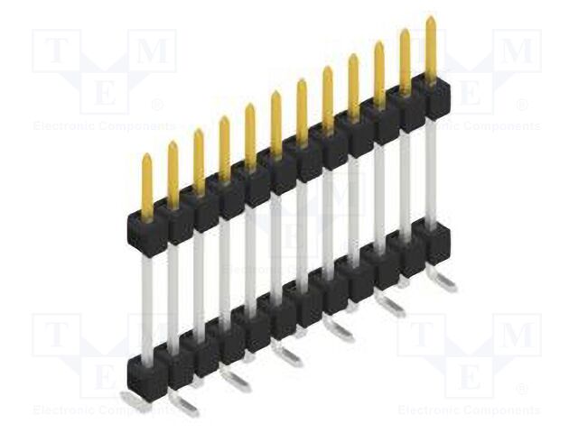 Connector: pin strips; pin header; male; PIN: 12; 2.54mm; SMT; 1x12
