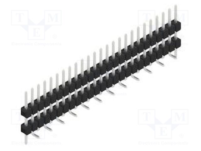 Connector: pin strips; pin header; male; PIN: 25; 2.54mm; SMT; 1x25