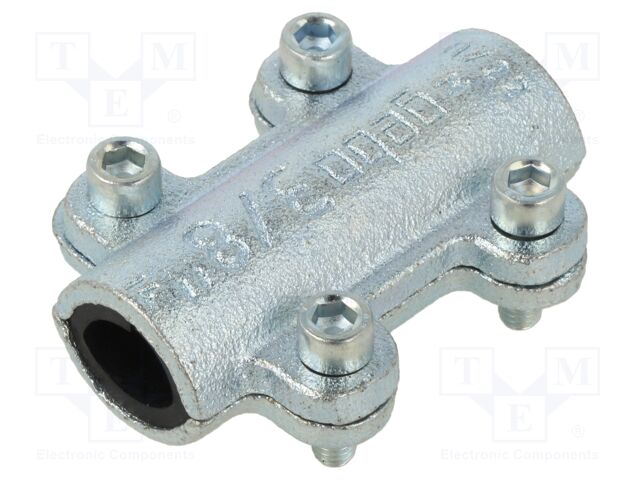 Splice terminal: fixing clamp; two-part; 10bar; cast iron; CLAMPS