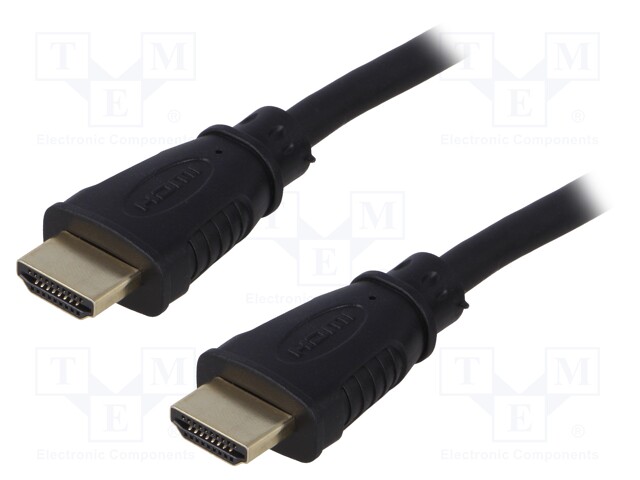 Cable; HDMI 1.4; HDMI plug,both sides; 2m; black