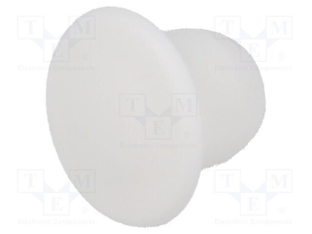 Accessories: stopper; H: 9mm; push-in; Flange dia: 15mm; white; LDPE
