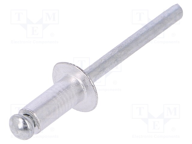 Rivet; aluminium; Rivet diam: 4.8mm; L.rivet: 12.7mm; 50pcs.