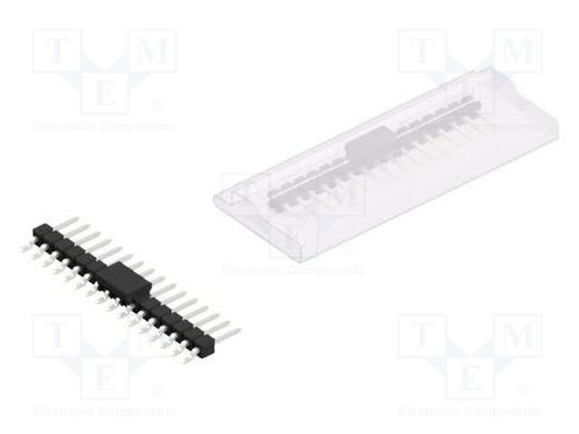 Connector: pin strips; pin header; male; PIN: 16; 2.54mm; SMT; 1x16