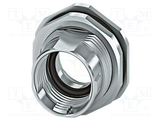 Enclosure for connectors: M12; nickel plated; Gasket: FKM